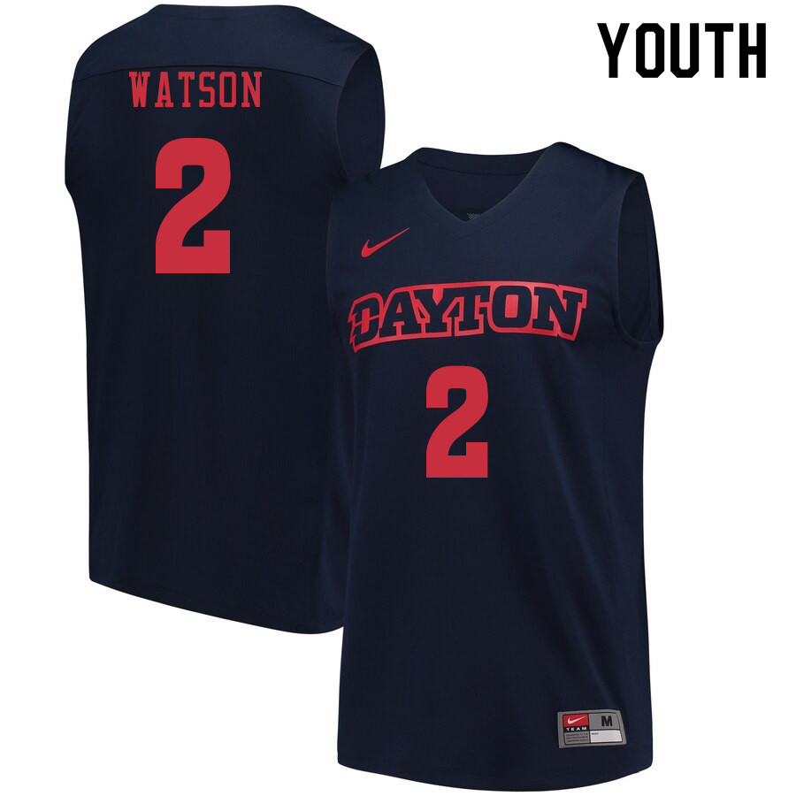 Youth #2 Ibi Watson Dayton Flyers College Basketball Jerseys Sale-Navy